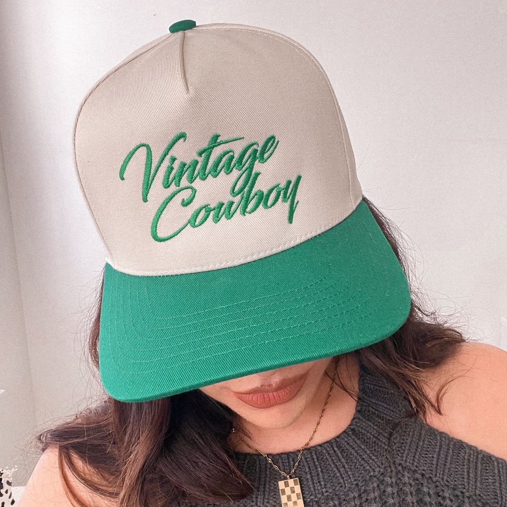 Vintage Cowboy Two Tone Trucker Hat